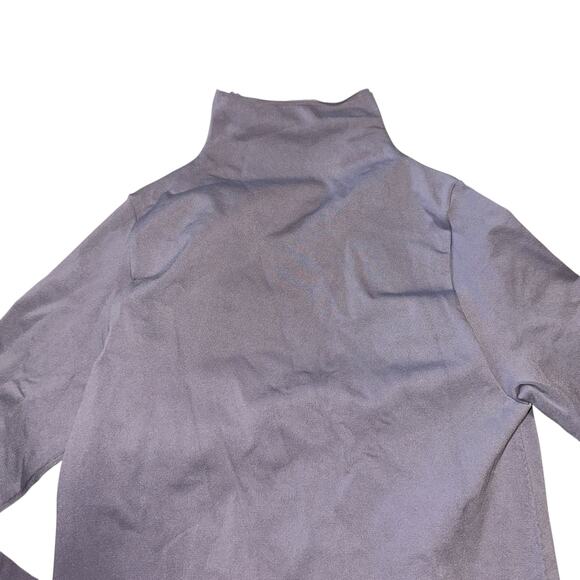 Skims Essential Long Sleeve Mock Neck Bodysuit Slate Size S/M - Picture 4 of 5